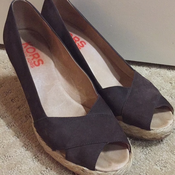 Michael Kors open toe brown heeled espadrilles - Picture 6 of 6